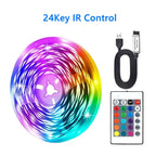 DC 5V LED Strip Light RGB USB 24Key Bluetooth Infrared LED Remote Control For Holiday Lighting Room Decoration Gaming For Girls