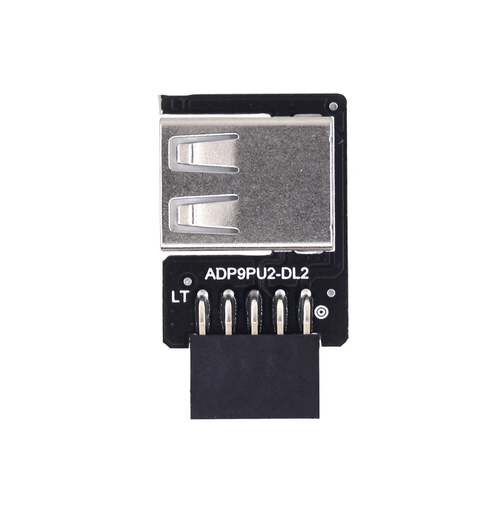 TISHRIC 9Pin To 2 Ports USB 2.0 Expansion Card USB 2.0 Motherboard Header 9pin to 2 Ports USB 2.0 Dual USB A 9 Pin Female Adapt