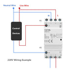 GEYA GYHC Modular Household Contactor AC24V 48V 110V 220V 2P 25A 2NC 2NO 1NO1NC 50/60Hz