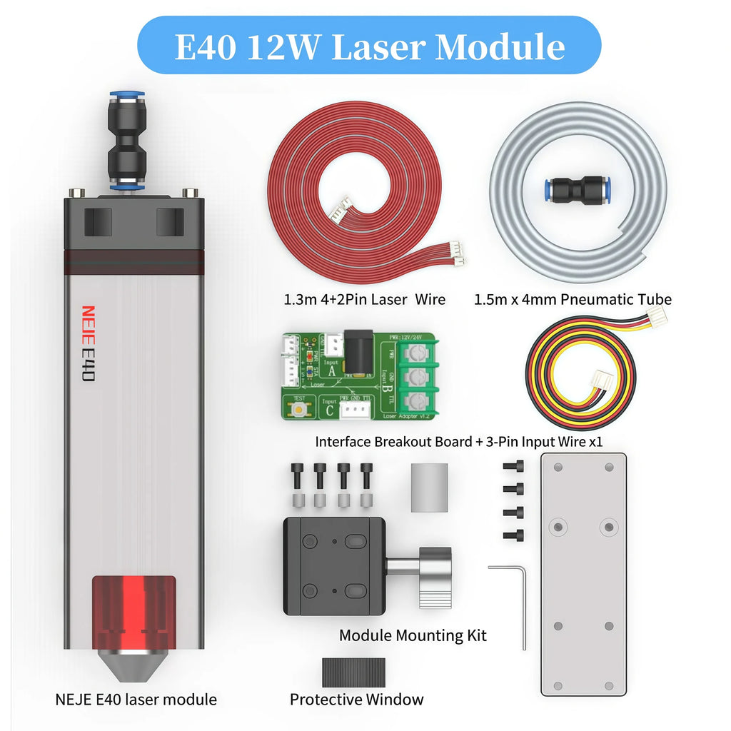 NEJE N30820 E30 E40 A40630 A40640 CNC Diode Laser Module 40W 80W for Wood Carving and Laser Cutting Powerful Laser Tool