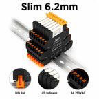 Din Rail Slim Relay Module 41F-1Z-C4-1 Integrated PCB Mount Power Relay With Relay Holder  Relay Socket 6.2mm