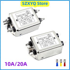 Single Phase AC Power EMI Filter CW4L2-10A-T/S CW4L2-20A-T/S for CO2 Laser Engraving Machine T/S Series 115V/250V 20A 50/60HZ