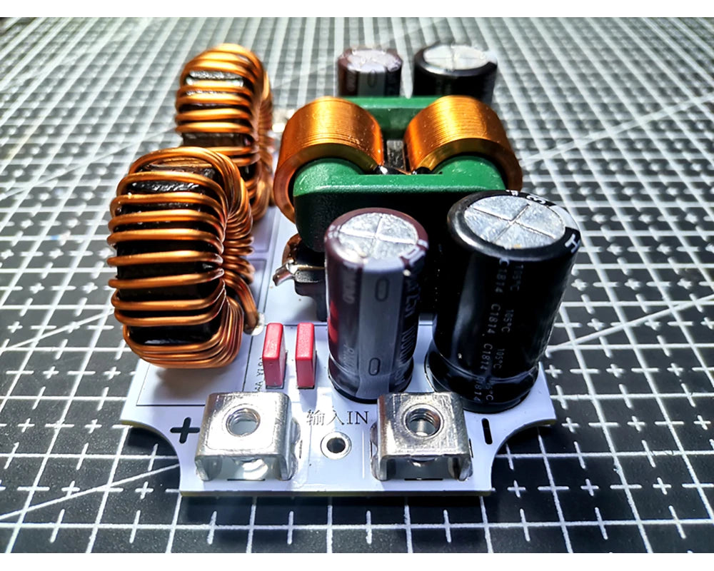 DC 5V-20V Car Audio Power Noise Filter 8A 20A 50A DC LC-EMI Filter Clean FOR 12V 15V Hi-Fi DAC Decoder Amplifier Purification RF
