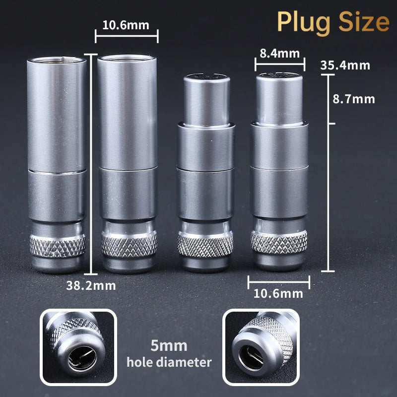 Serost HiFi Audio Gold-Plated Mini XLR Connector 3/4 Pin Jack Female & Male Plug Socket for DIY Microphones Headphones Cable