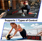 Gym Timer with Remote 12''x 3.5''Ultra-Clear Interval Timer with LED Countdown/Up Wall Clock Power Fitness Timer Stopwatch