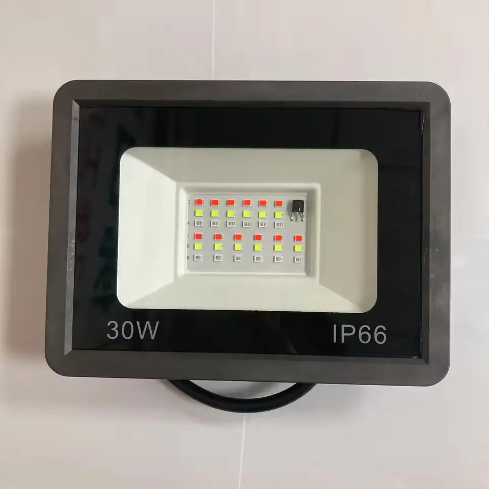 Outdoor Led Rgb Reflector Spotlight Projector 220V Ip66 Waterproof 10W 30W 50W 100W Rgb Led Floodlight Rgb Outdoor Lights Lamps
