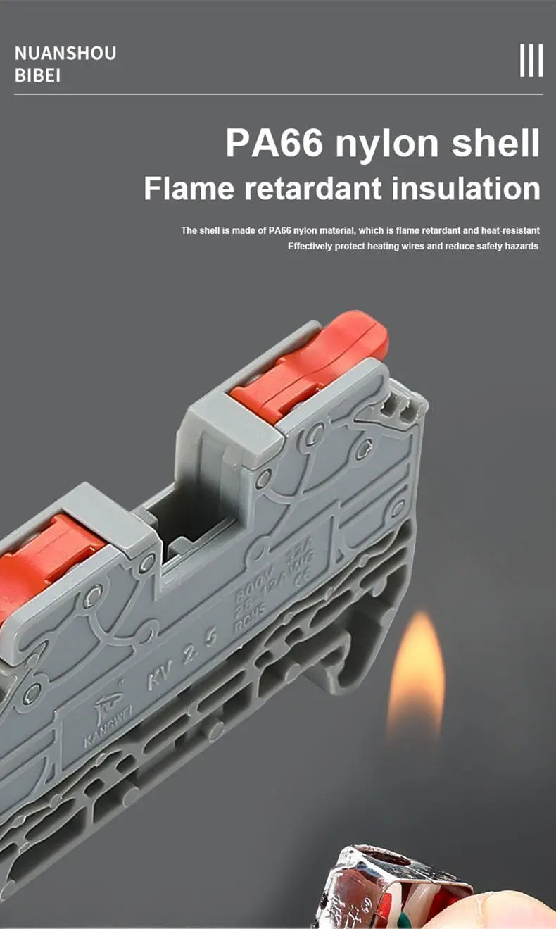 KV2.5 Direct Insertion Quick Terminal Block Rail Type Wire Connector Instead Of UK/ST/PT/SAK Docking For Parallel Connection