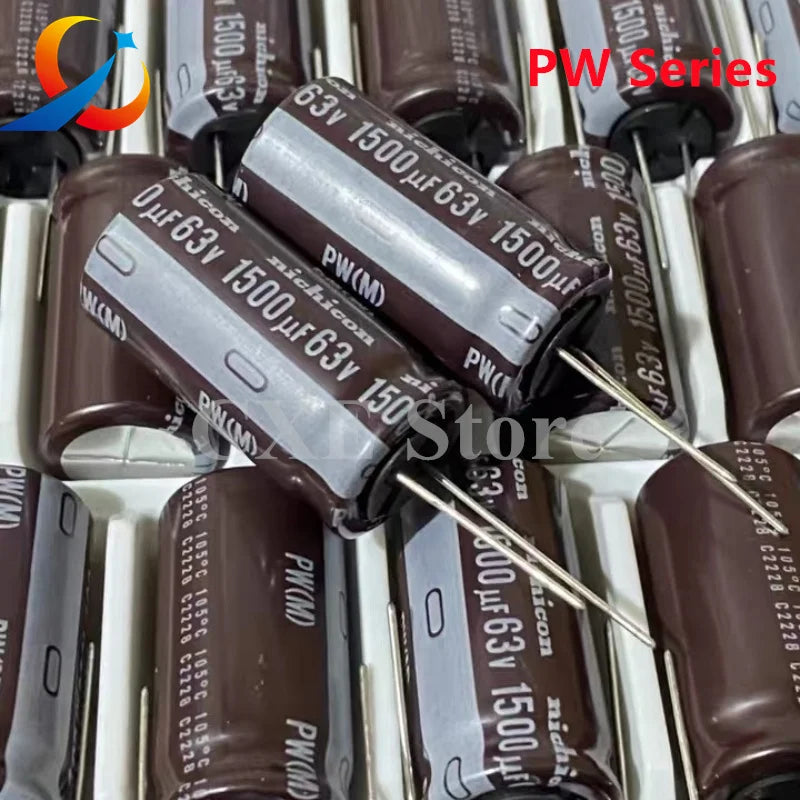 10PCS Nichicon PW Electrolytic capacitors 10V 16V 25V 35V 50V 63V 100V 10UF 22UF 47UF 100UF 220UF 470UF 820UF 1000UF 1200UF NEW