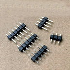 100pcs 2.54mm Male Pin Header L7.5/8.5/9.5/10.5mm 1x2/3/4/5/6P Straight Single Row Single Plastic 0.8U Gold PCB Connector