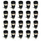 20PCS Insulated Safety 32A 4mm Banana Socket Terminal 5 Colors Female Jack Panel Mount Socket Binding Post Wire Connector