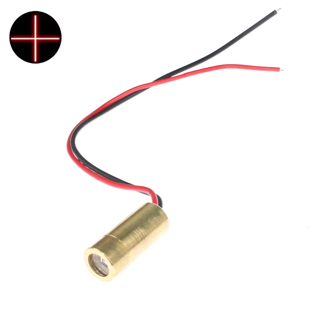 Laser Diode 650nm 5mW Red Point / Line / Cross Laser Module Head Glass Lens Focusable Industrial Class