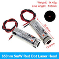 TZT 650nm 5mW 6MM 9MM 12MM Red Point / Line / Cross Laser Module Head Glass Lens Focusable Focus Adjustable Laser Head