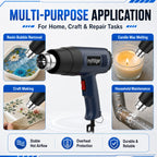 2000W Heat Gun Professional Hot Air Gun Adjustable Temperature 60-600 D 4 Nozzles for DIY Stripping Paint Shrinking PVC and Home