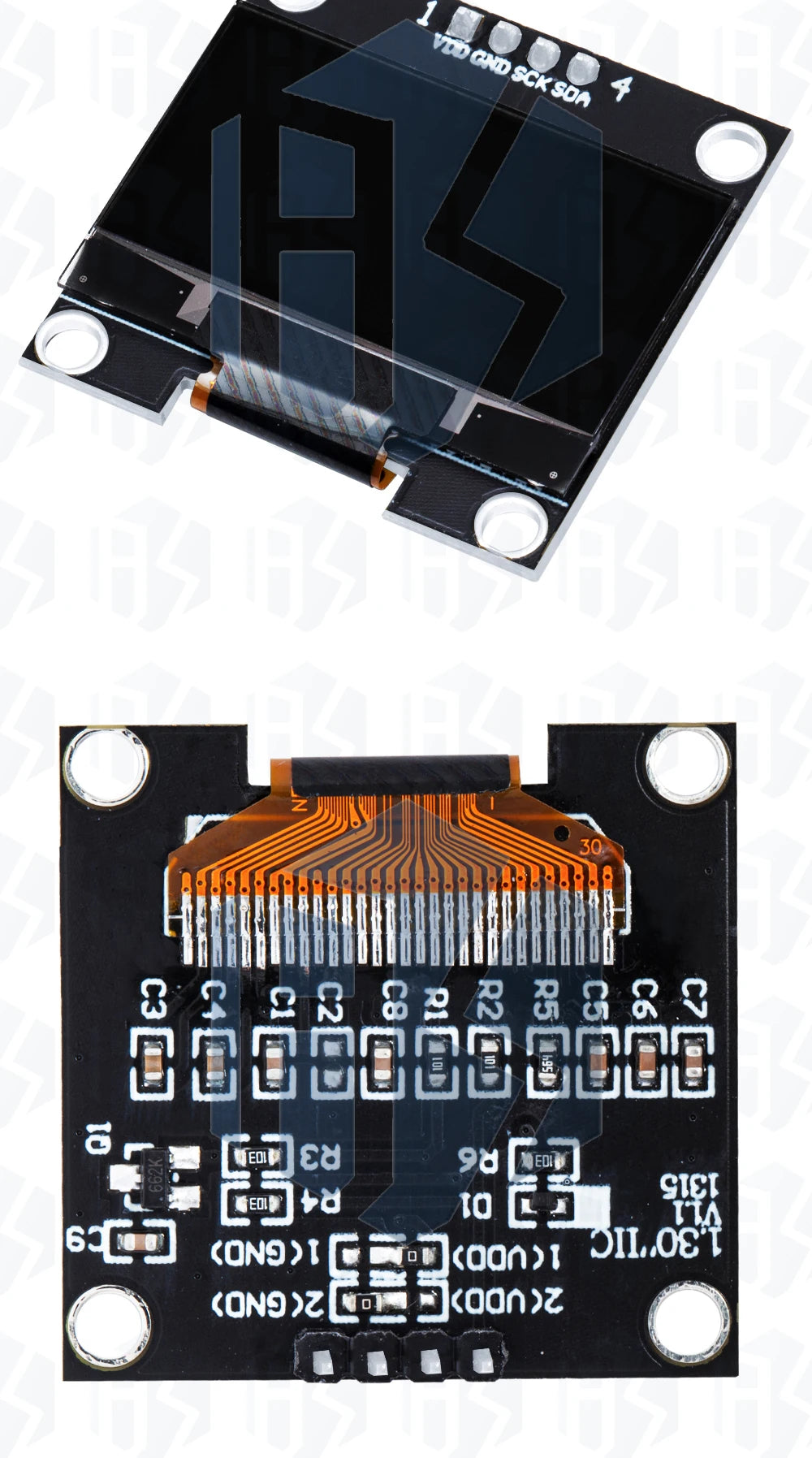 1.3 inch oled IIC Serial White OLED Display Module 128X64 I2C SSD1306 12864 LCD Screen Board VDD GND SCK SDA for Arduino