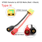 AS150 XT150 Male/Female To XT60 XT90 Plug DC Power Conversion Cable Connector 10AWG Silicone Wire Suitable for RC Batteries