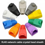 50/100Pcs RJ45 Cable Connector Plug Cover Ethernet Network Cable Connector Plugs Strain Relief Boots - Plastic