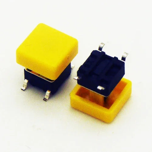 10PCS 6X6X7.3mm 4PIN DIP SMT Momentary Tact Button H=8.7mm With Cap Mini Push Button