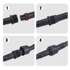 M12 IP67 Waterproof Cable Connector 2/3/4 Pin Male Female Plug with PVC Wire for Car Motorcycle LED Light Auto Accessories