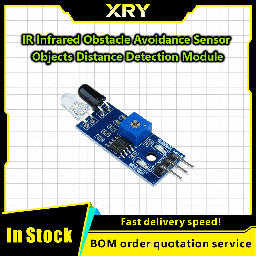 XRY 10pcs/1pc IR Infrared Obstacle Avoidance Sensor Module for Arduino Smart Car Robot 3-Wire Reflective Photoelectric New