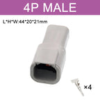 Deutsch Connector DTM Waterproof Automobile Connector With Terminal Male Female Plug&Socket DTM04-2/3/4/6/8/12P DTM06