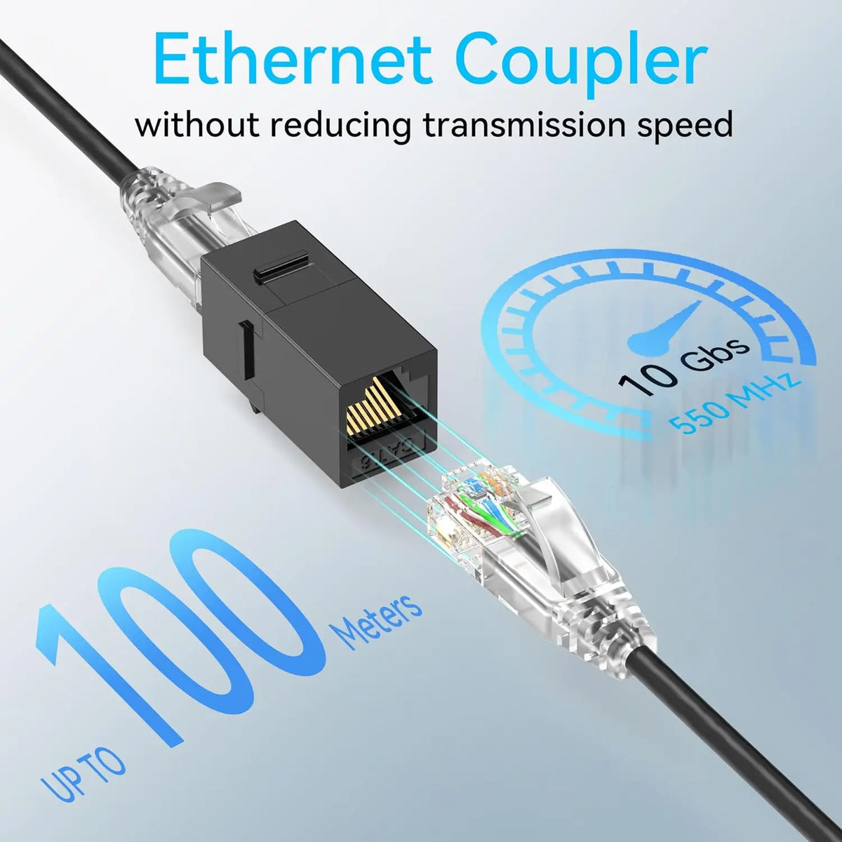 2-20Pcs CAT6 RJ45 Keystone Jack Coupler Cat6 RJ45 Keystone Couplers Ethernet Connector Female to Female Lan Cable Extender