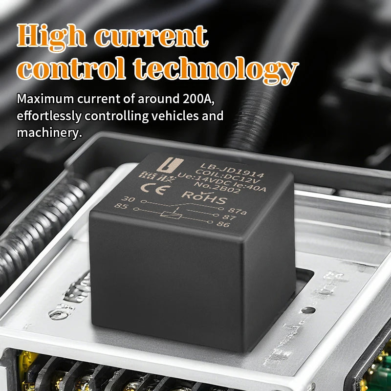 LANBOO 30A High Current Car/Auto Relay 12V 24V 30A with 4PIN/5PIN Applications Include Lighting Control and Horn Control.
