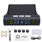TPMS Solar Tire Pressure Sensor Car Tire Pressure Monitoring System with 4 Wheel Internal External Sensors TMPS