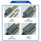 10Pc FBI10-8 Wiring Jumpers 10 Seats UK6N UK 6N Connector FBI 10-8 DIN Rail Terminal Block Accessories Termin Fixed Bridge