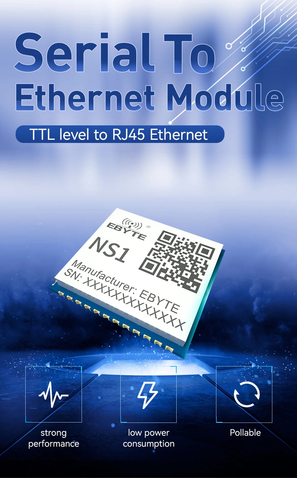 Serial to Ethernet Module COJXU NS1 TTL Level to RJ45 Ethernet Low Power Consumption Modbus Gateway Modbus TCP to RTU MQTT