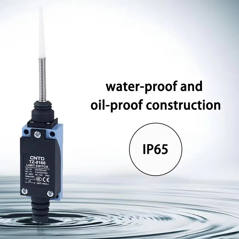 CNTD TZ-8166 Waterproof Travel Switch Momentary Compact Spring Stick Rod Limit Switch Vertical Limit Switch IP65