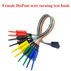 10Pcs Test Hook Clips with 20/30cm Male Header Jumper Wires & SOIC IC Grabber, Test Hook Clips to Dupont Wire for Power Supply
