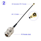 1Pcs N Male/N Female to IPX-4 MHF4 Female Connector N to IPX RF113 Pigtail Coaxial Mini PCI WIFI WLAN Antenna Extension Cable