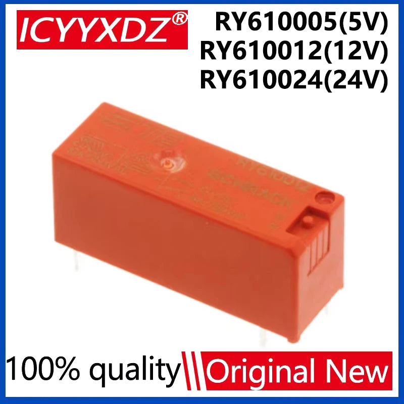 2Pcs/lot New  RY610005 5VDC RY610012 12VDC RY610024 24VDC 8A/250VAC 5PINS Power Relay