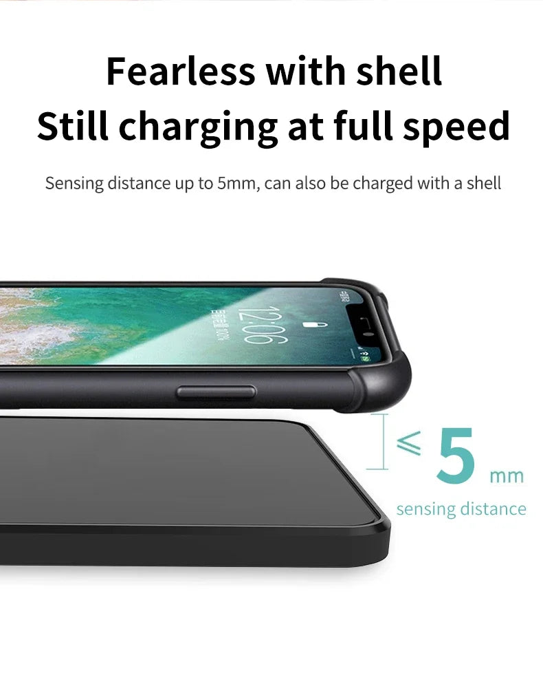 MINI Wireless Charger Station with Cooling Hole for iPhone 17 16 Pro Max 15 14 13 12 Samsung Xiaomi Pro Max Fast Charging Pad