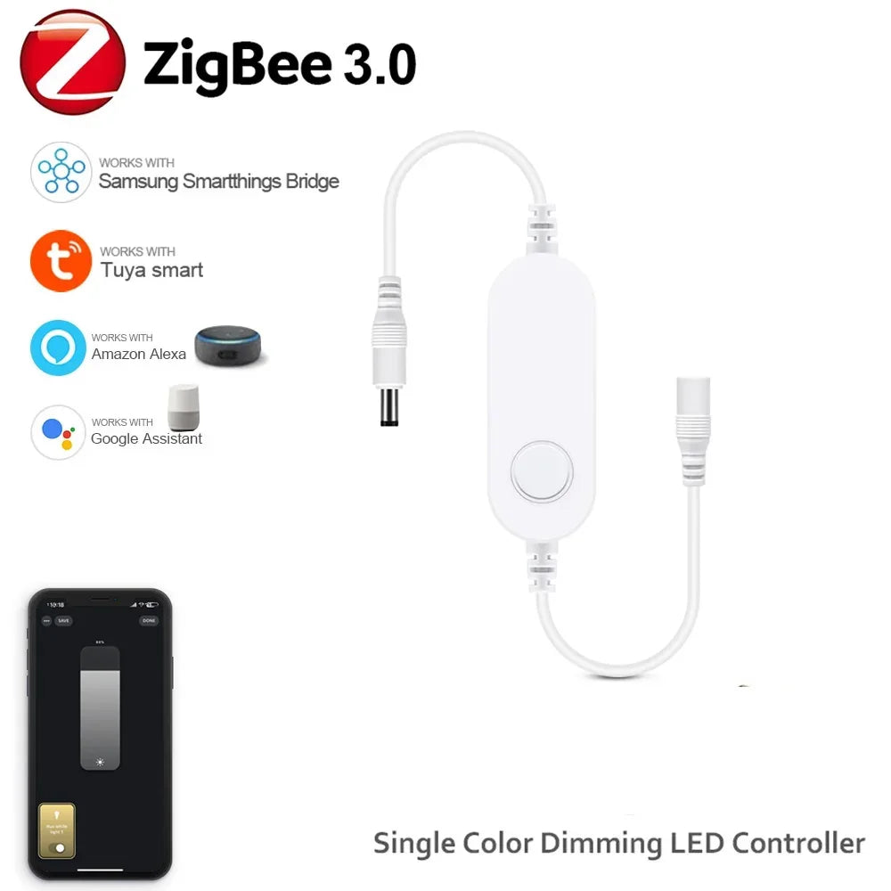 Zigbee 3.0 Smart LED Controller DC5V 12V 24V Dimmer Single Color CCT RGB RGBW RGBCCT LED Strip for Tuya Alexa SmartThings 2mqtt