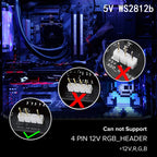 Addressable Rainbow PC Digital WS2812b LED Strip Light for 5V 3pin ARGB Header PC Case Asus Aura Sync RGBIC Fusion MSI Mystic