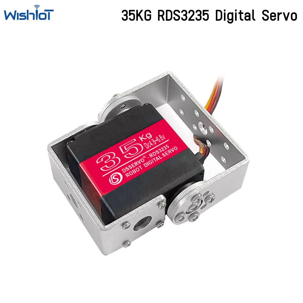 35KG Robot Digital Servo 4.8-6.8V High Torque Metal Gear Waterproof U Bracket 180/270 Degree for Robotic Arm RDS3235 Servo Motor