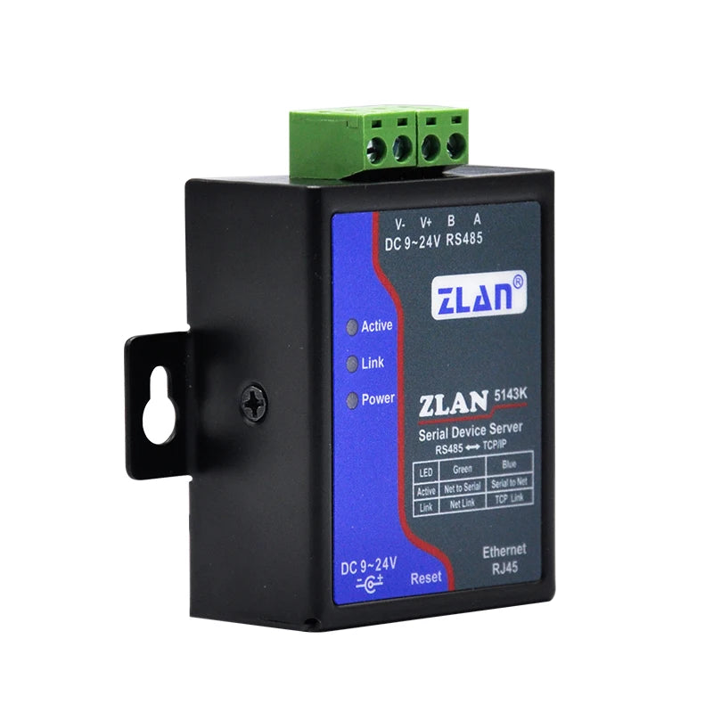 Serial Port Server RS485 to Ethernet Port TCP/IP to Serial Port Module Modbus Gateway MQTT Communication JSON ZLAN5143K