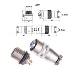 XS10 4PIN 5PIN  Docking Aviation Plug Socket Waterproof Circular Connector 2PIN 3PIN
