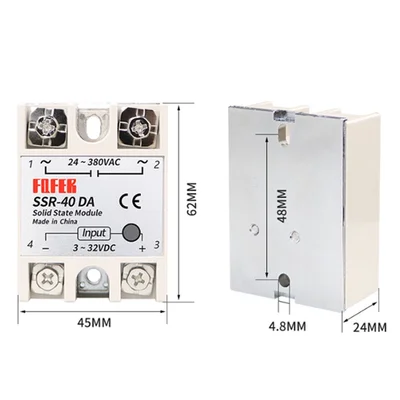 Solid State Relay SSR-40DA AC DC 10A/25A/30A/40A/50A/75A/80A/100A