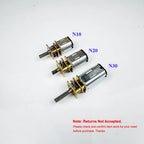1PC Mini N10/N20/N30 Full Metal Gear Motor DC 3V 5V 6V 9V 12V Slow Speed Large Torque DIY Toy Model Electric Lock