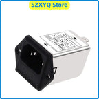 Single/Double Insurance EMI filter CW2A-3/6/10A-T EMI Socket Power Filter Audio Power Purifier Vehicle anti-interferenc