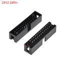 5/10pcs Dip 6/10/20/26/34/40 Pin 2.54mm Pitch Male Socket Straight Idc Box Headers Pcb Connector Double Row 10p/20p/40p/50p Dc3