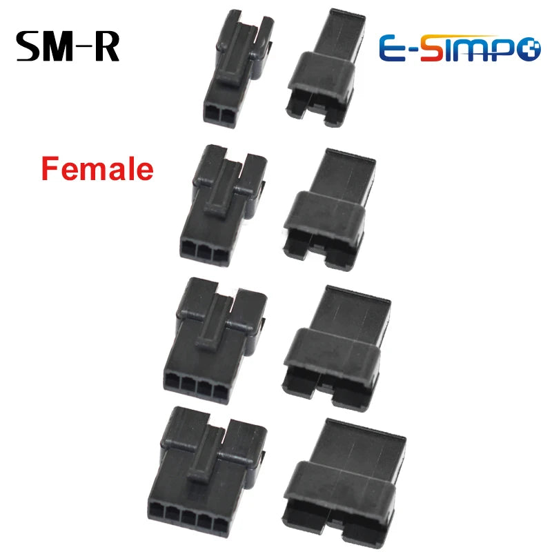 50PCS SM 2.54mm Pitch Female Male Housing SM-2P SM-2R SM2.54 2/3/4/5/6/7/8/9/10/11/12 Pin SM2.54 Plug Shell Crimp Terminals