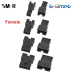50PCS SM 2.54mm Pitch Female Male Housing SM-2P SM-2R SM2.54 2/3/4/5/6/7/8/9/10/11/12 Pin SM2.54 Plug Shell Crimp Terminals