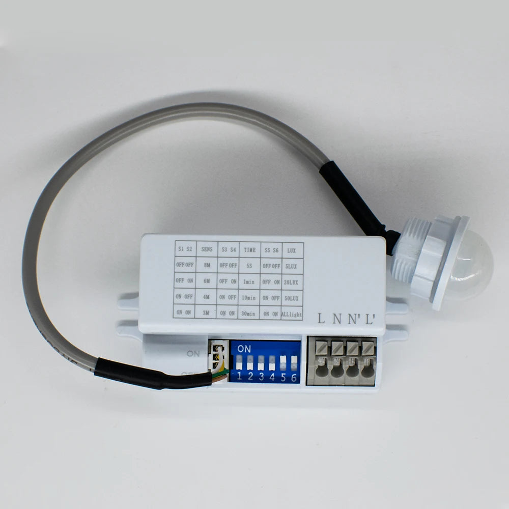 5.8GHz LED Microwave Radar Sensor Light Switch Human Body Motion Induction Sensor Controller Switch AC 220V-240V