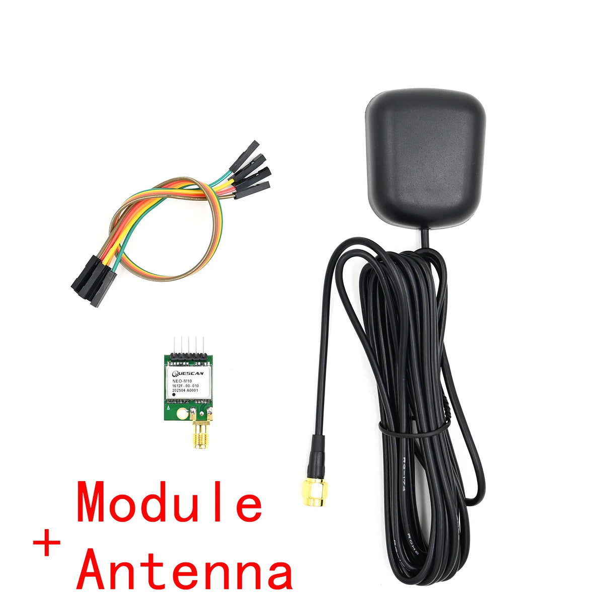 QUESCAN M10050 M10 GPS Galileo BeiDou GLONASS Module Active Antenna GNSS Receiver Arduino ESP32 GPS NMEA UBX Protocol 1-25Hz