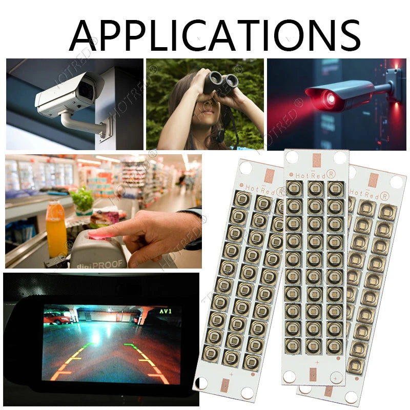 50W 100W IR Led Diode High Power Infrared 3535 Vcsel Laser Chip Beads 808nm 850nm 940nm 980nm 1064nm Lamp Light Sensor Monitorin