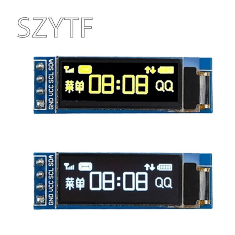 0.91 Inch 128x32 IIC I2C White / Blue OLED LCD Display DIY Module SSD1306 Driver IC DC 3.3V 5V for Arduino