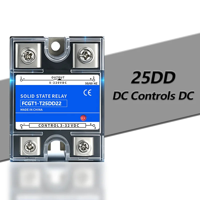 SSR Solid State Relay 10A 25A 40A 60A 80A 100A 120A Single Phase Control Relay DC TO AC DC TO DC AC TO AC